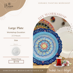 turkish ceramic painting class large plate