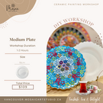 turkish ceramic painting class medium plate