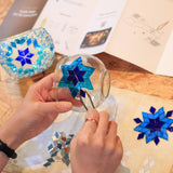 Mosaic Candle Holder DIY Home Kit "AEGEAN" - Mosaic Art Studio Vancouver