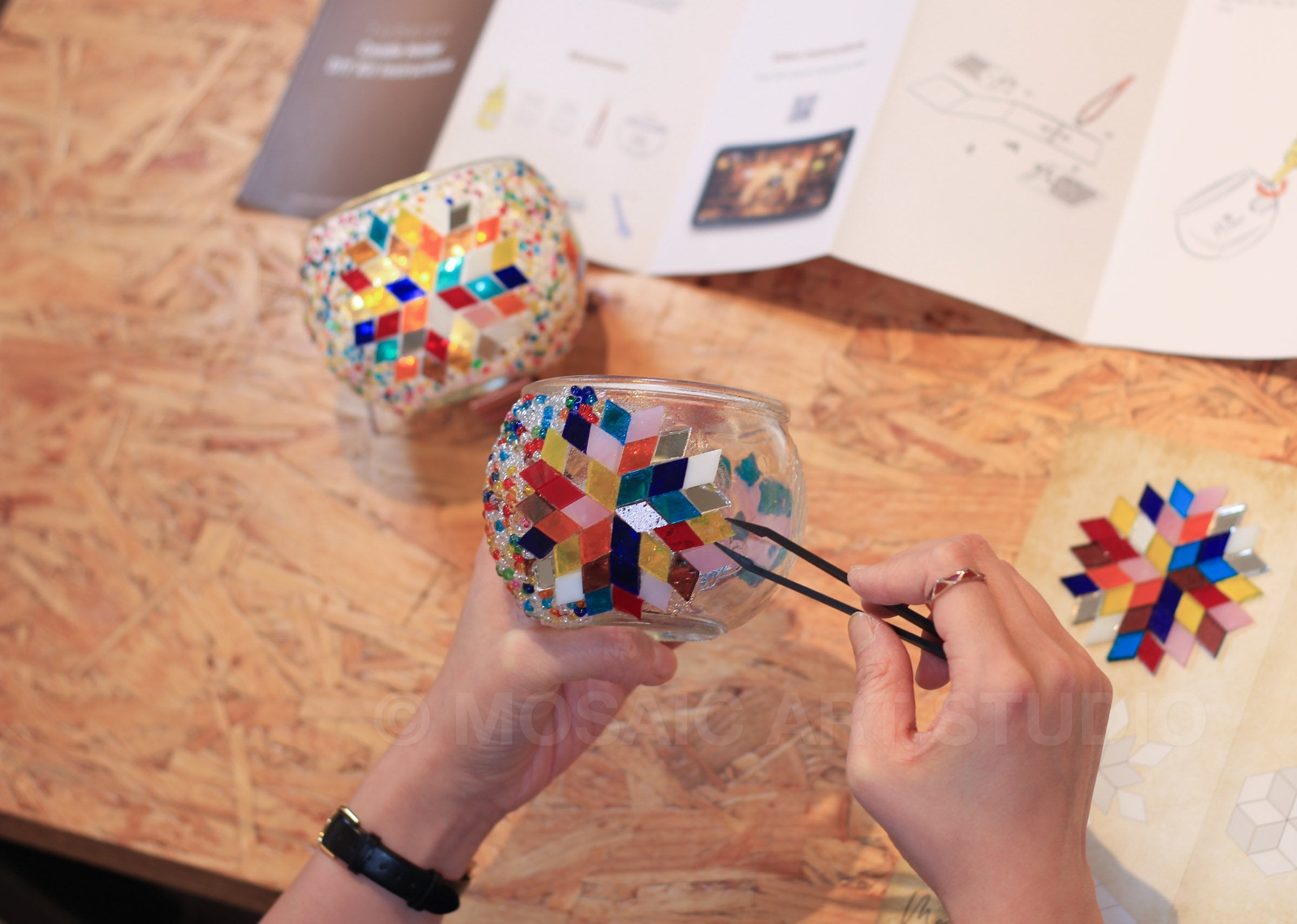 Mosaic Candle Holder DIY Home Kit "CAPPADOCIA" - Mosaic Art Studio Vancouver