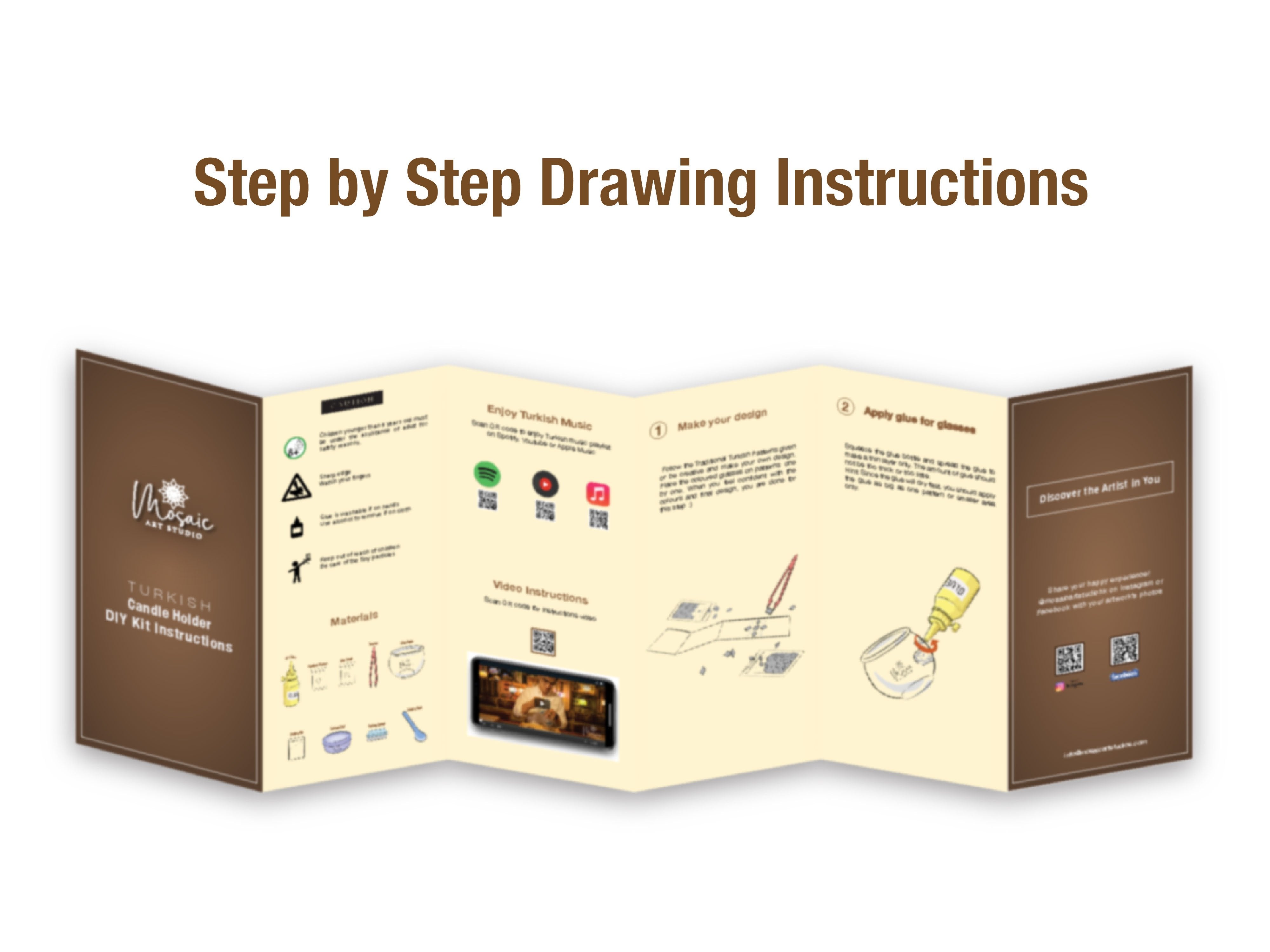 Mosaic Candle Holder DIY Home Kit "AEGEAN" - Mosaic Art Studio Vancouver