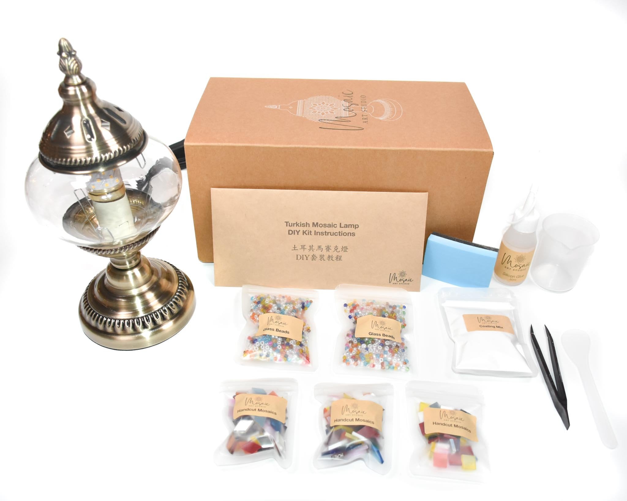 "CAPPADOCIA" Turkish Mosaic Lamp DIY Home Kit - Mosaic Art Studio Vancouver