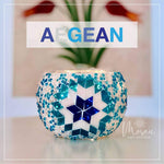 Mosaic Candle Holder DIY Home Kit "AEGEAN" - Mosaic Art Studio Vancouver