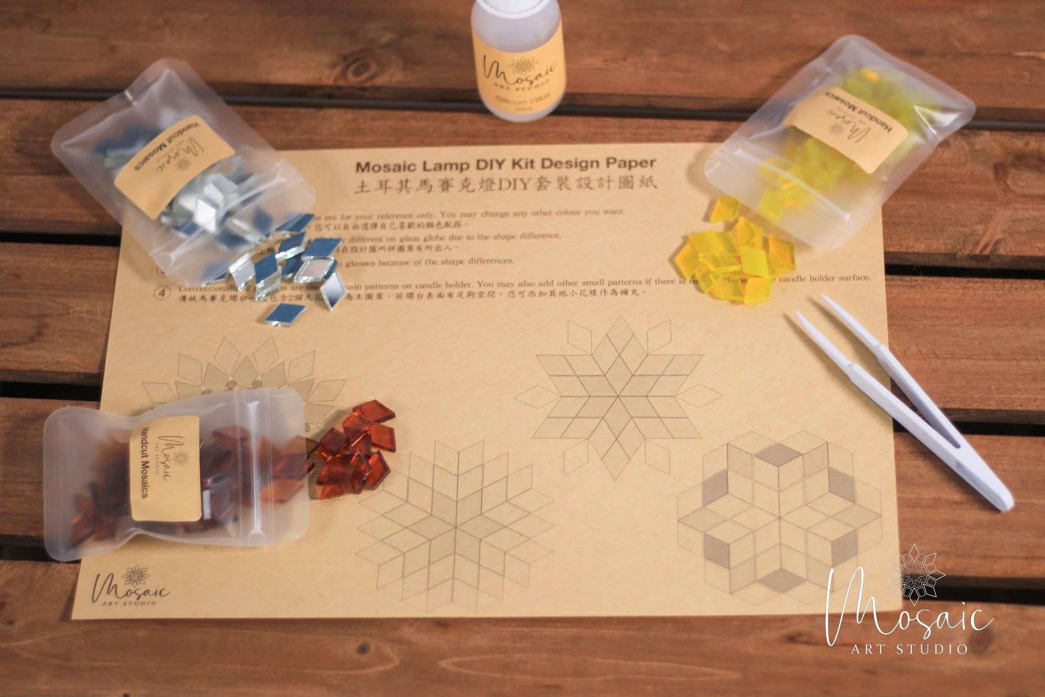 "NEMRUT" Turkish Mosaic Lamp DIY Home Kit - Mosaic Art Studio Vancouver