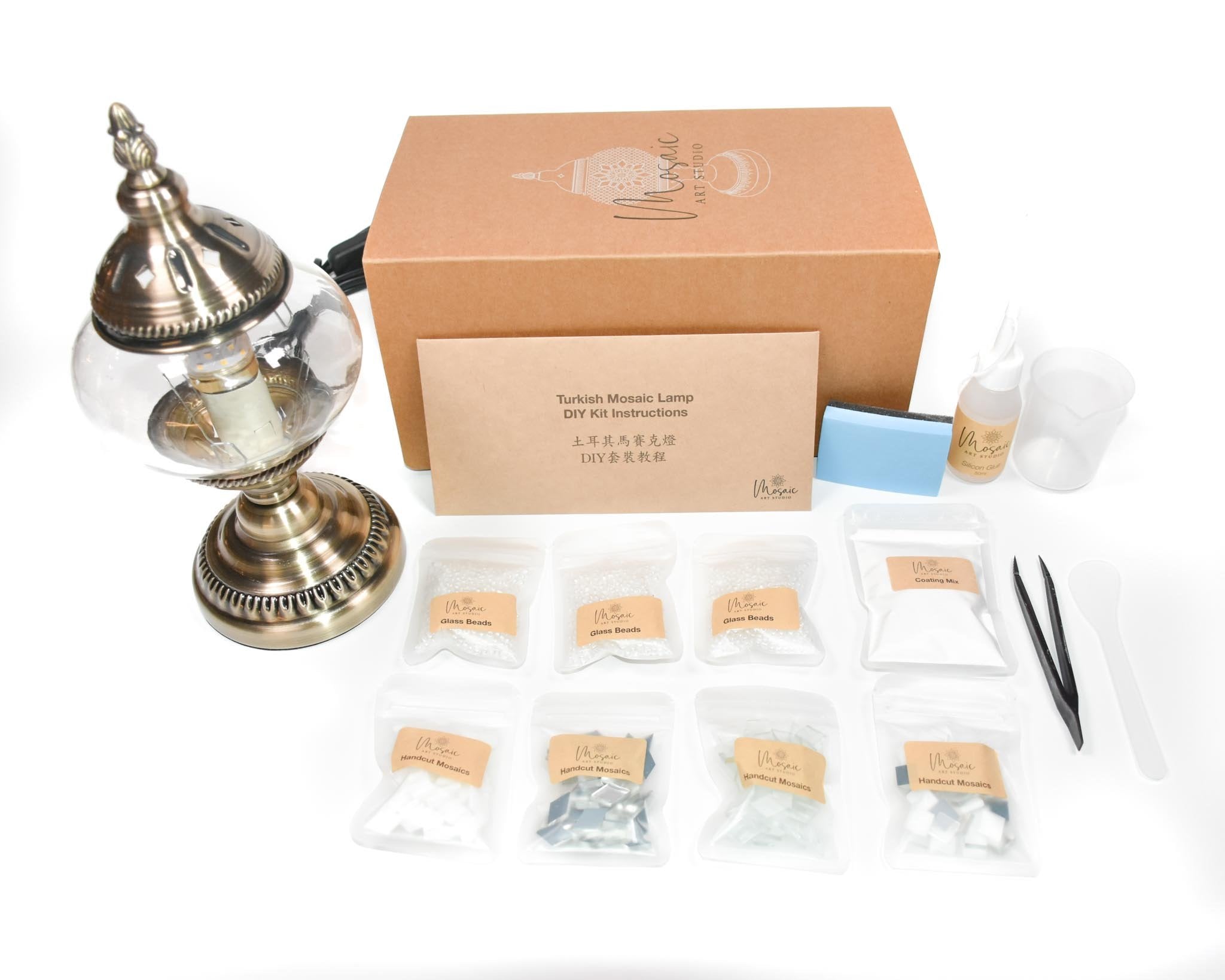 "COTTON CASTLE" Turkish Mosaic Lamp DIY Kit - Mosaic Art Studio Vancouver