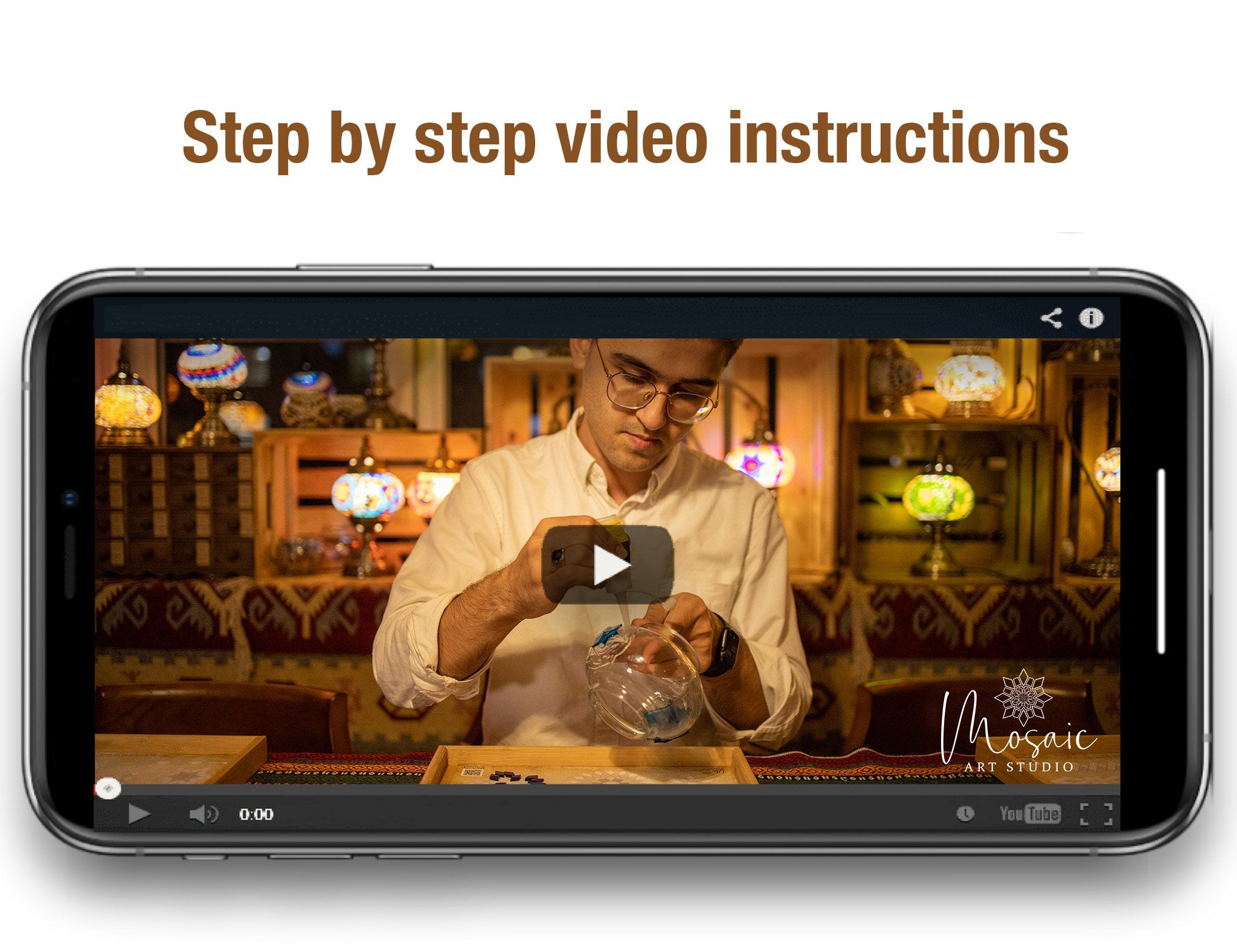 Mosaic Candle Holder DIY Home Kit "CAPPADOCIA" - Mosaic Art Studio Vancouver