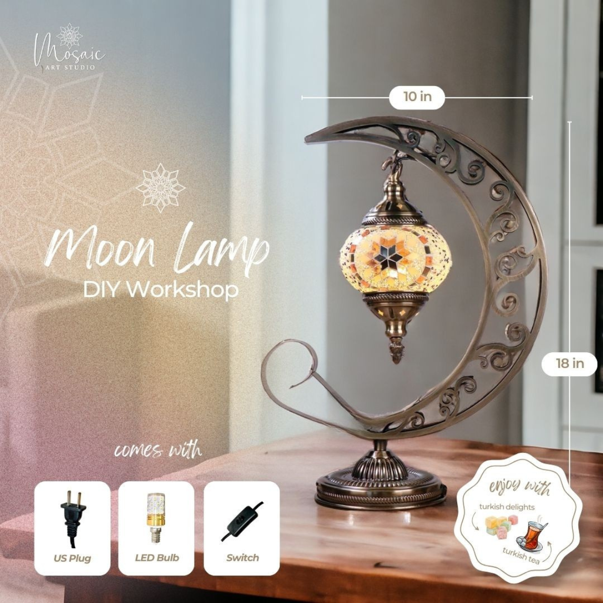 DIY Turkish Mosaic Lamp Workshop – Victoria, BC