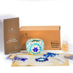 Mosaic Candle Holder DIY Home Kit "AEGEAN" - Mosaic Art Studio Vancouver