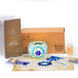 Mosaic Candle Holder DIY Home Kit "AEGEAN" - Mosaic Art Studio Vancouver