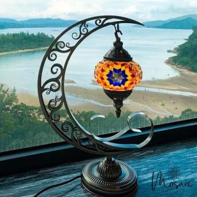 Turkish Mosaic Lamp DIY Workshop - Mosaic Art Studio Vancouver Moon Lamp