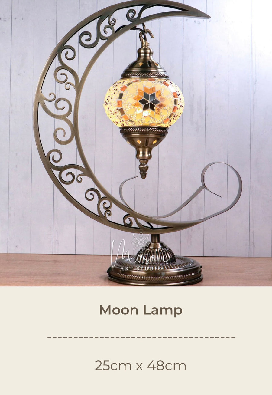 Turkish Mosaic Lamp DIY Workshop Victoria - Mosaic Art Studio Vancouver Moon Lamp