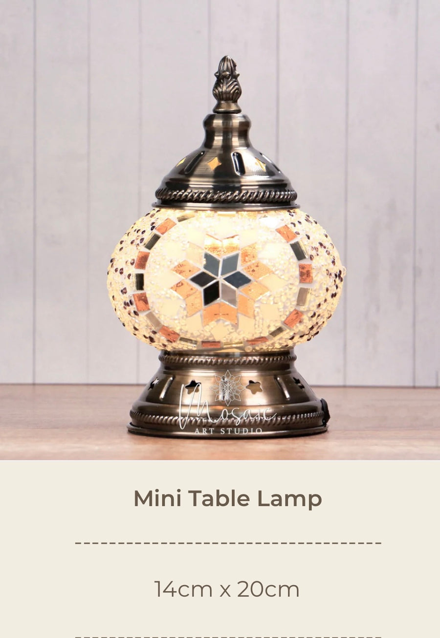 Turkish Mosaic Lamp DIY Workshop Victoria - Mosaic Art Studio Vancouver Mini Table Lamp(of-of-stock)