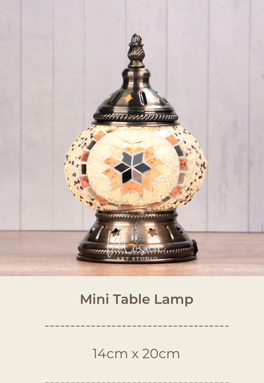 Calgary Turkish Mosaic Lamp DIY Workshop - Mosaic Art Studio Vancouver Mini Table Lamp(out-of-stock)