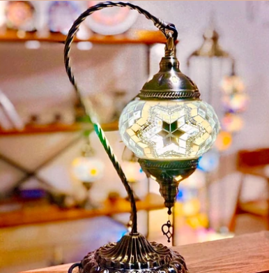 Turkish Mosaic Lamp DIY Workshop - Mosaic Art Studio Vancouver Swan Lamp